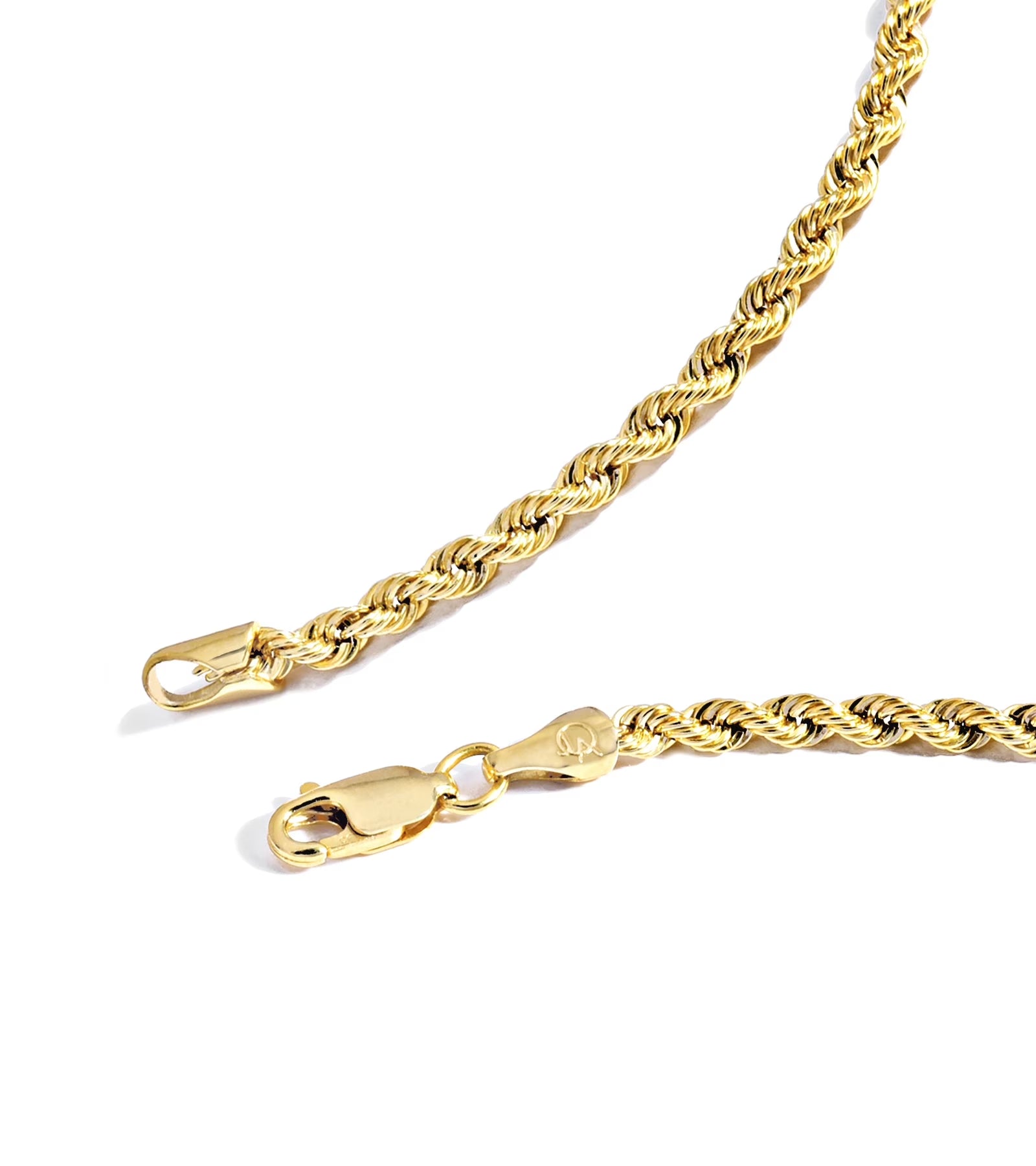 Gold Chain Necklace Collection - 14K Solid Yellow Gold Filled Rope Chain Necklaces for Women and Men with Different Sizes (2.1Mm, 2.7Mm, or 3.8Mm)