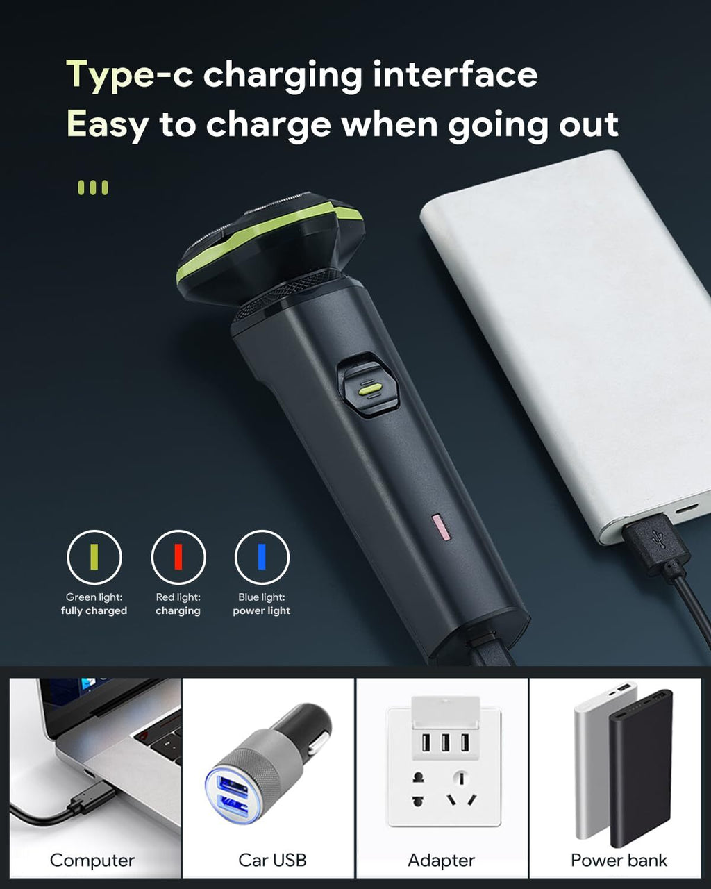 Afeitadoras Eléctricas Para Hombres Con Cabezal Magnético Desmontable