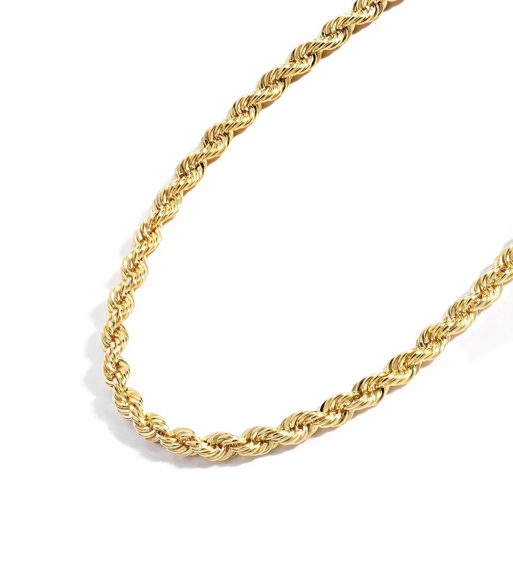 Gold Chain Necklace Collection - 14K Solid Yellow Gold Filled Rope Chain Necklaces for Women and Men with Different Sizes (2.1Mm, 2.7Mm, or 3.8Mm)