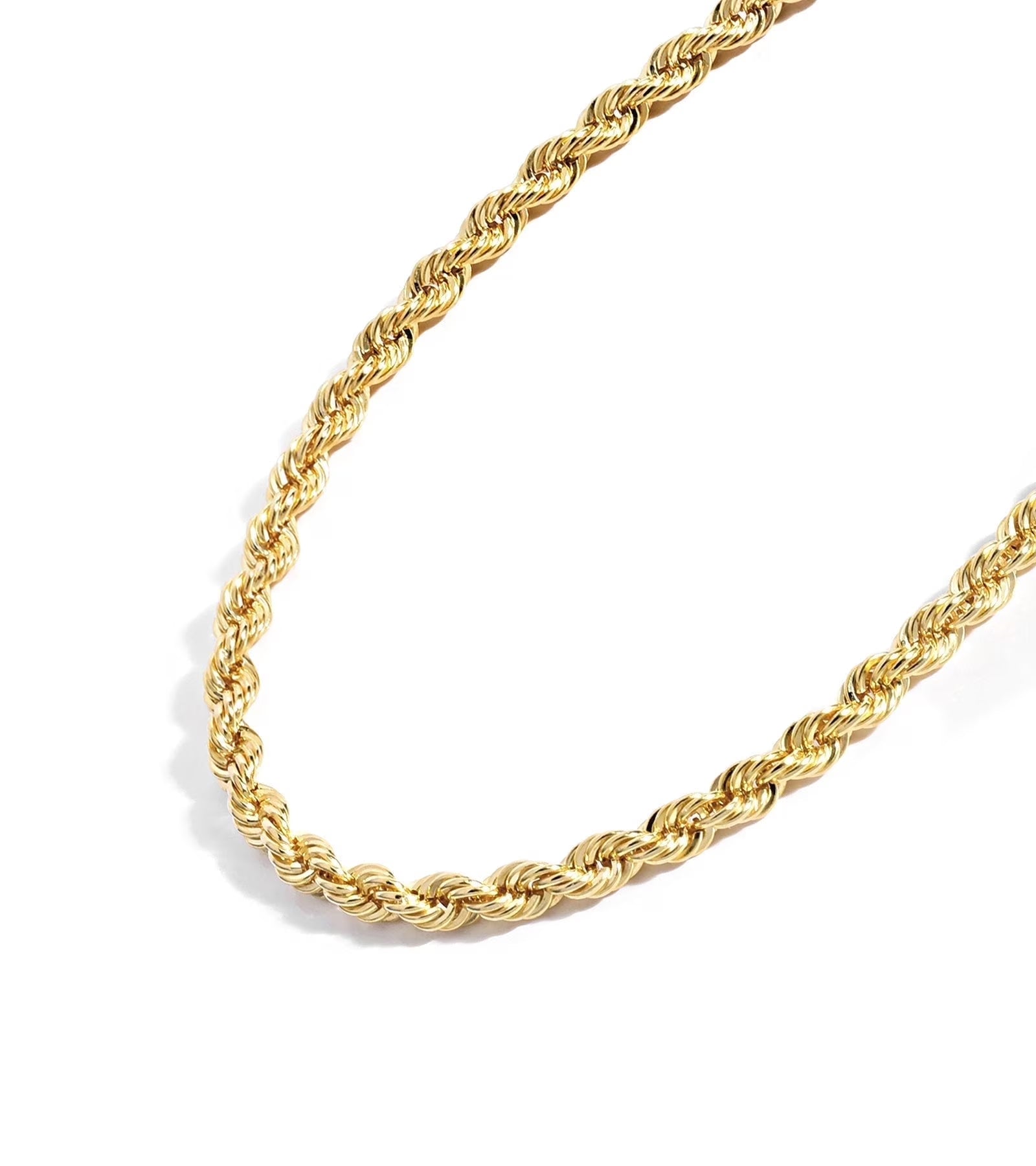 Gold Chain Necklace Collection - 14K Solid Yellow Gold Filled Rope Chain Necklaces for Women and Men with Different Sizes (2.1Mm, 2.7Mm, or 3.8Mm)