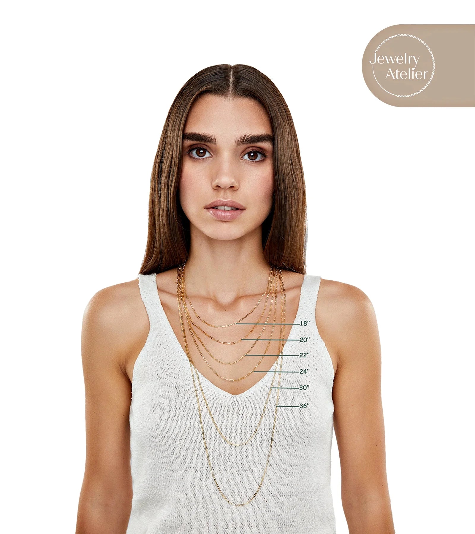 Gold Chain Necklace Collection - 14K Solid Yellow Gold Filled Rope Chain Necklaces for Women and Men with Different Sizes (2.1Mm, 2.7Mm, or 3.8Mm)