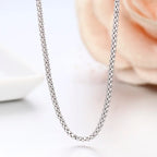 14"-26" 35-65Cm 1.3Mm Thin 925 Sterling Silver Corn Chain Necklace Women Choker Men Jewelry Colar Collier Collares Mujer Kolye