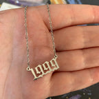 Custom Jewelry Special Date Year Number Necklaces for Women Men 1980 1989 1995 1997 1999 from 1980 to 2002 Collares
