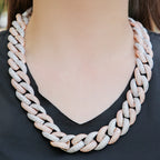 Men Necklace Choker Mix Color Iced Out Miami Cuban Chain Hip Hop Jewelry Collares Hombre